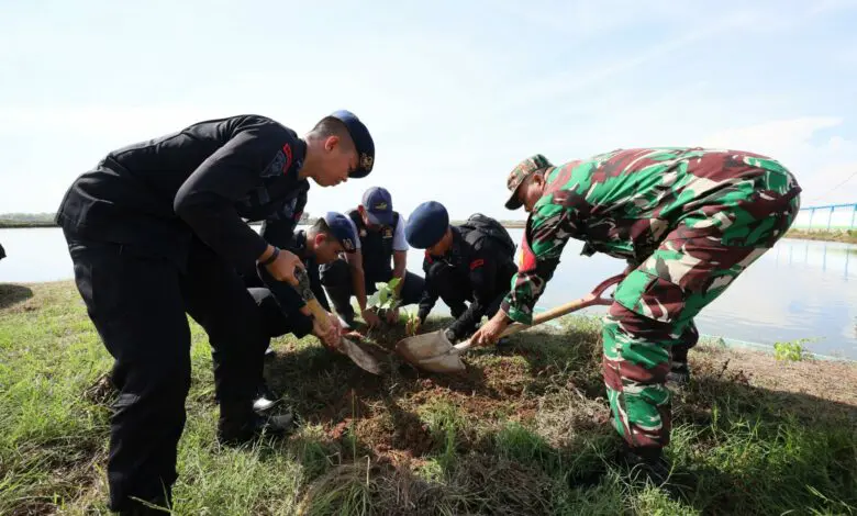 Kodim Makassar Penghijauan di Kampung Nelayan Kodim Makassar Penghijauan di Kampung Nelayan