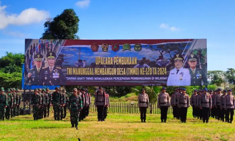 Kodam XIV/Hsn Resmi Menggelar TMMD Ke-120 TA 2024 Secara Serentak di Empat Wilayah Teritorialnya Kodam XIV/Hsn Resmi Menggelar TMMD Ke-120 TA 2024 Secara Serentak di Empat Wilayah Teritorialnya