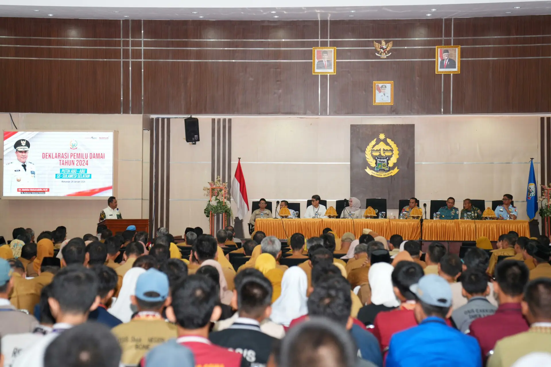Deklarasi Pemilu Damai Forkopimda Sulsel Bersama Ketua OSIS dan UPT Disdik