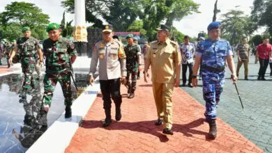 Apel Gelar Pasukan, PJ Gubernur Bacakan Ikrar Pemilu Damai di Lapangan Kodam Hasanuddin