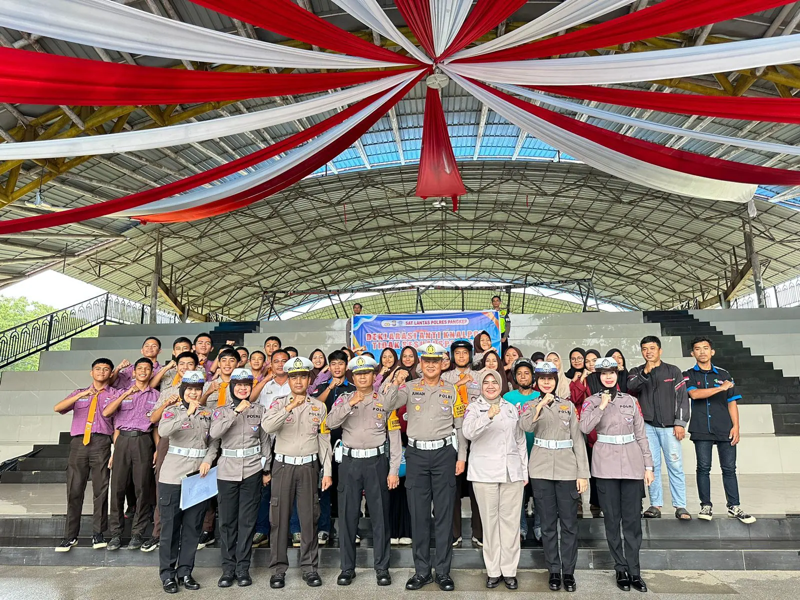 Polres Pangkep Deklarasi Anti Knalpot Brong