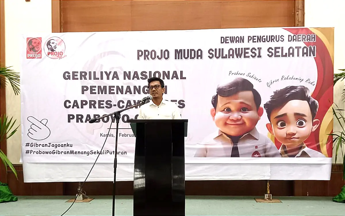Ketua Projo Muda Sulsel Optimis Prabowo-Gibran Menang Satu Putaran