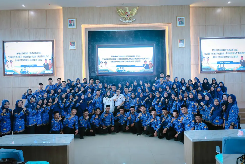 Sebanyak 145 PPPK Tenaga Teknis Pemkab Barru Teken Perjanjian Kerja