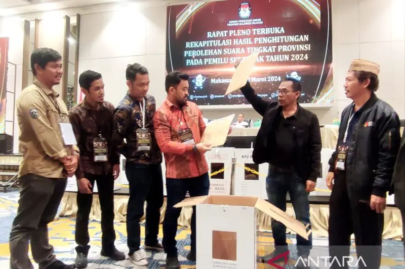 KPU Sulsel Baru Rampungkan Separuh Sinkronisasi Data Rekapitulasi Pemilu 2024