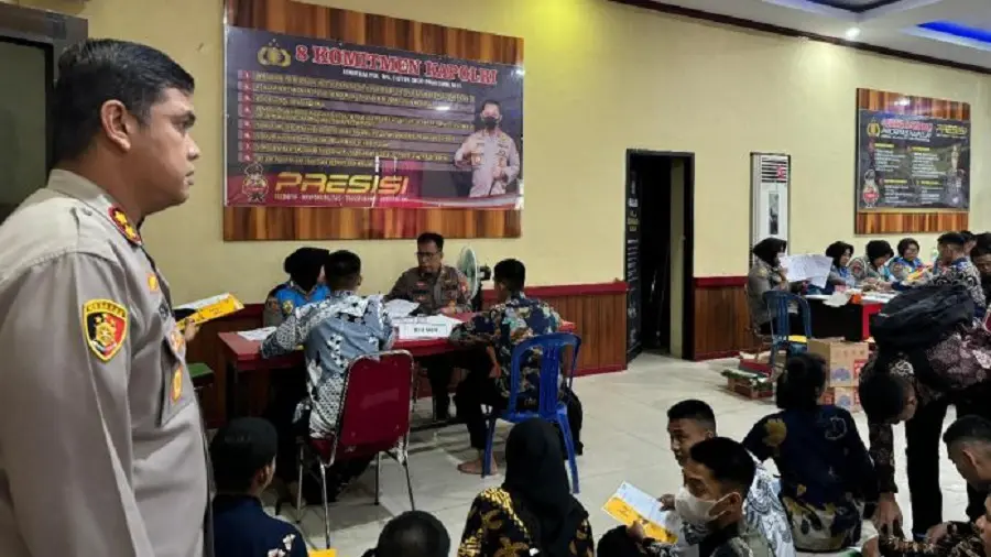 Seleksi Penerimaan Anggota Polri TA 2024 di Aula Endra Dharmalaksana Dipantau Langsung Kapolres Gowa
