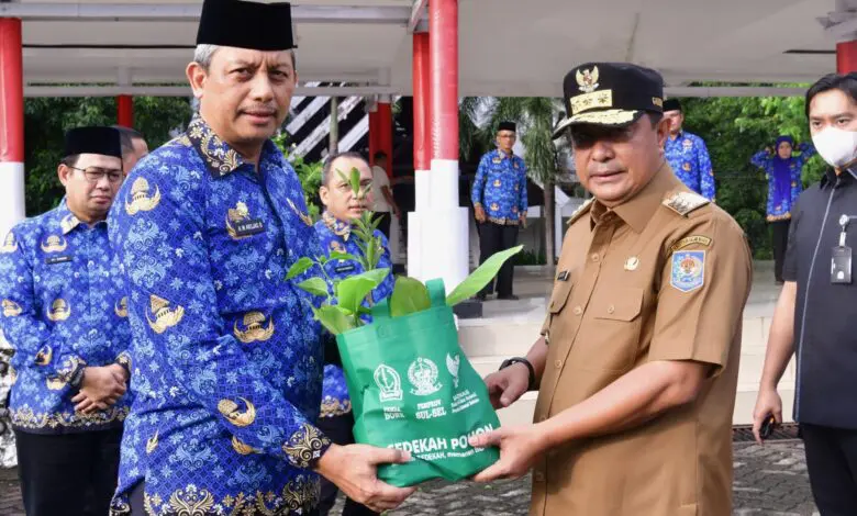 Peringati Hari Kesadaran Nasional, Pj Gubernur Sulsel Serahkan 4.100 Bibit Pohon dan SK 2.341 PPPK