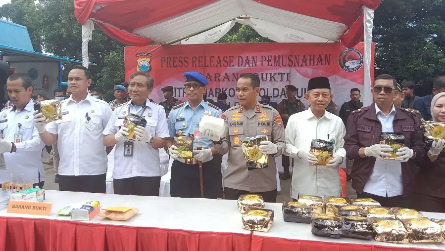 Polda Sulsel Musnahkan Narkoba Hasil Operasi Penindakan Selama Empat Bulan