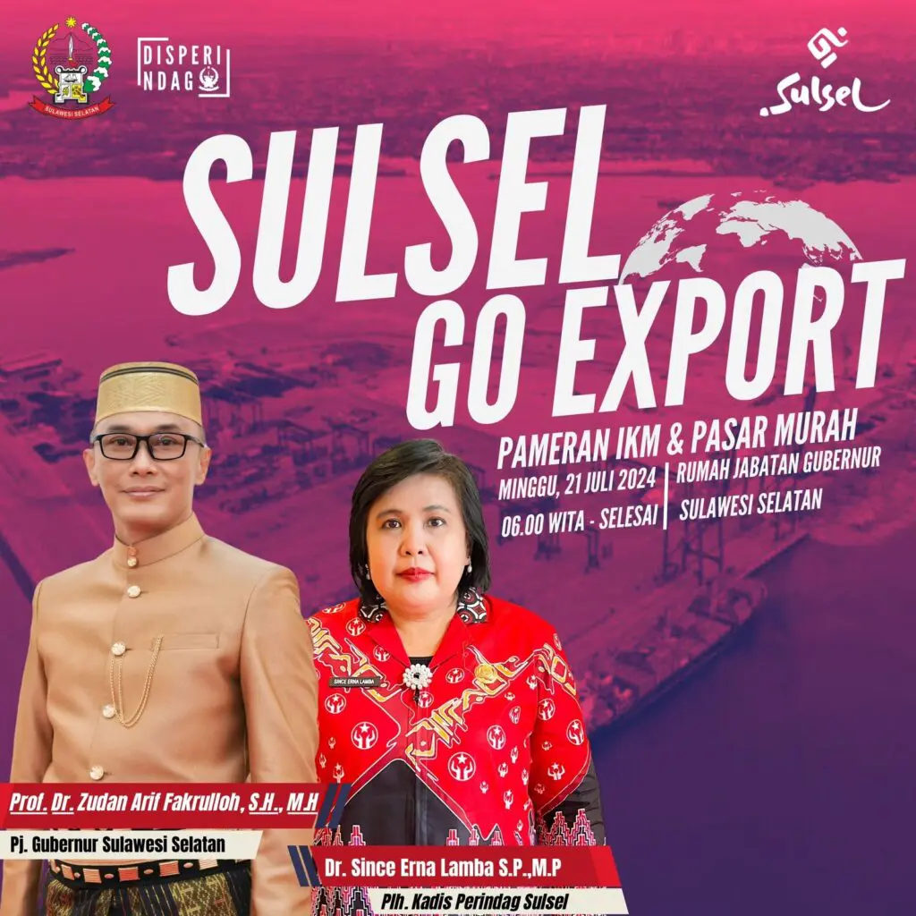 Hari ini Sulsel Lepas Ekspor Senilai Rp1 Triliun dan Gelar Pasar Murah di CFD Sudirman